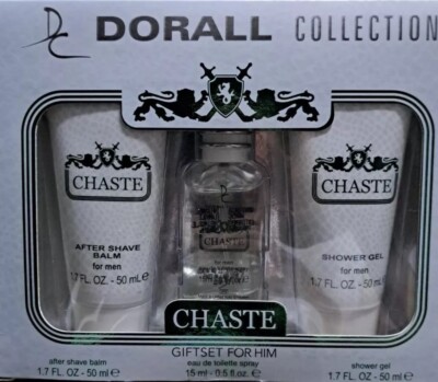 Dorall Collection Chaste Gift Set Sealed New Cologne After Shave Shower Gel