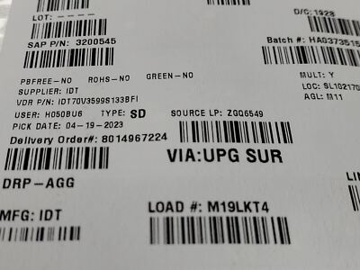 (1 PC) 70V3599S133BFI IDT Multi-Port SRAM, 128KX36, 15ns, CMOS, PBGA208