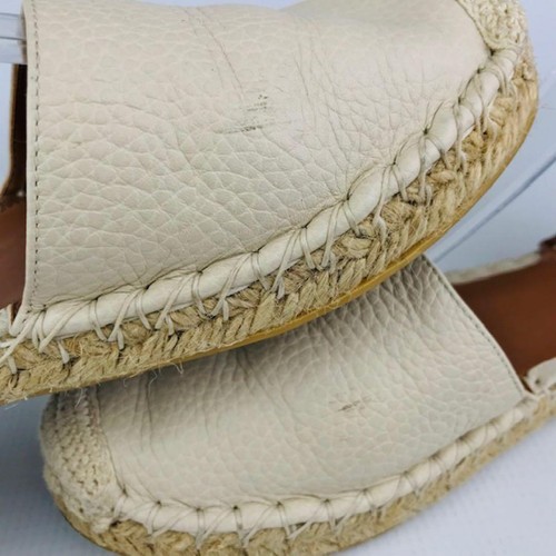 VALENTINO RockStud Espadrilles size 37 Beige Wedge Sole Ankle Strap - Imagen 12 de 24