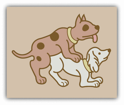 Animals Love Position Car Bumper Sticker Decal 5'' x 4''