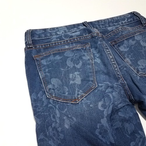 Gap 1969 Damen Jeans blau Always Skinny Hose Blumenmuster Print Größe 25 - Bild 10 von 12