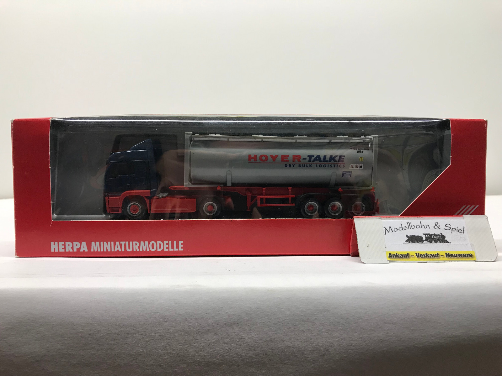 Herpa - man TGA LX Drucksilocontainer-sattelzug Hoyer-talke 151085  