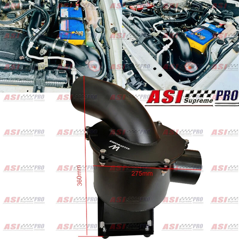 4X4 Air Box W/ Filter Pipe Kits For Nissan Patrol Y60 Y61;GU GQ Airbox Black - image 2 of 4