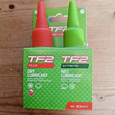 TF2 Kettengleitmittel 4er Pack x 50ml All Seasons Wet + Dry + Dry Wax + All Weather