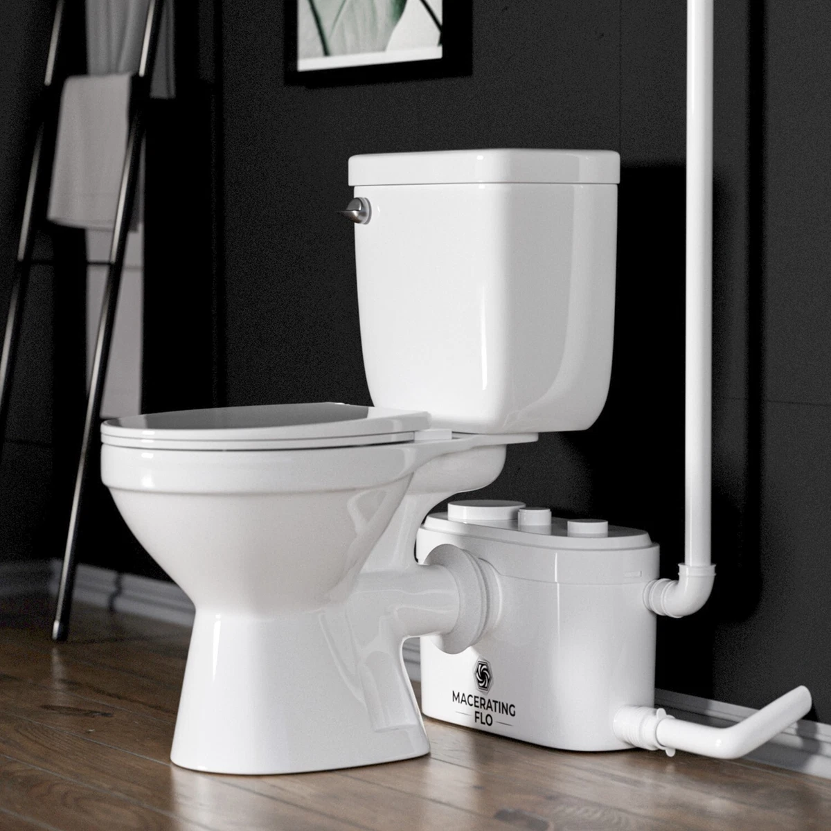 Macerating clearance toilet system