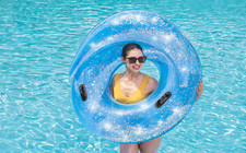 New Play Day 46" Blue Glitter Dream Swim Tube, Adult Unisex