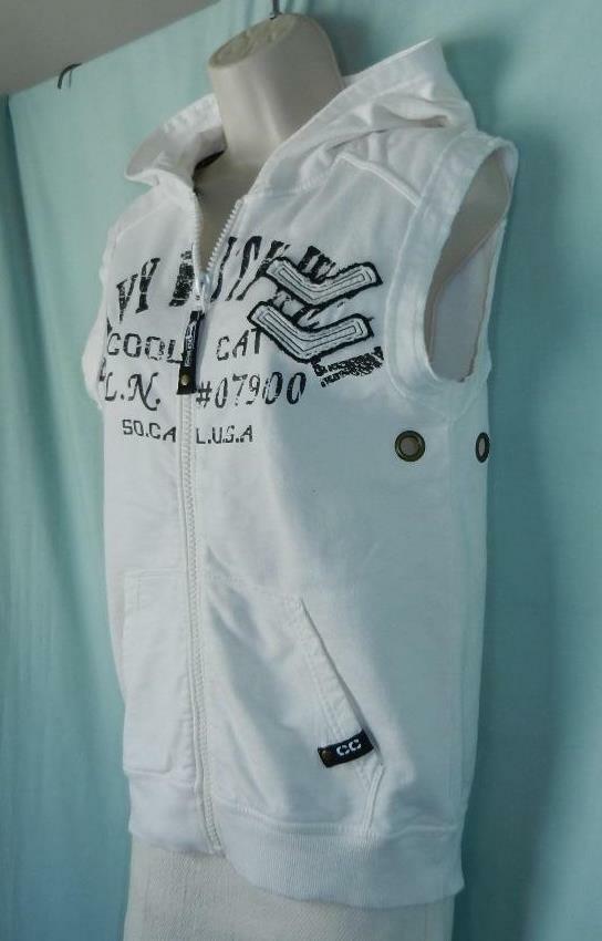Opblazen James Dyson trog CoolCat Junior Unisex White Cotton Sleeveless Hoodie Vest, size 146-152,  10-12 | eBay