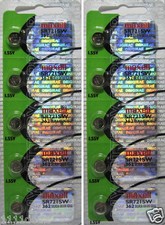 10 Maxell SR721SW Silver Oxide Batteries 1.55 Volt