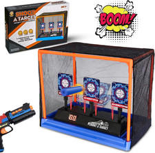 Electronic Shooting Target Scoring Auto Reset Digital Targets for Nerf Guns Toys