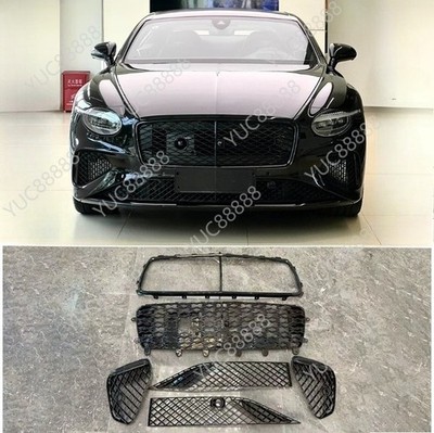 Gloss Black Mulliner Style Front Grille Kit For Bentley Continental GT 2025-2026