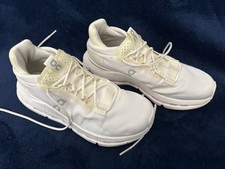 On Cloudnova Womens Size 9 White with cream color tongue and back pad.
