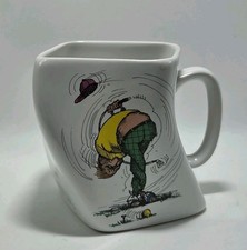 VTG 1991 Golf Gifts "The Results of Over Swing" Twisted Coffee Mug Golfer Humor