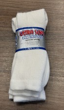 Ultra Soft Diabetic Socks   White, Size 7- 11.5 Moisture Wicking  Made in USA