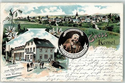 13614096 - 6209 Kemel Gasthaus Zum hlg. Cyprian Wilh. Herdling Lithographie