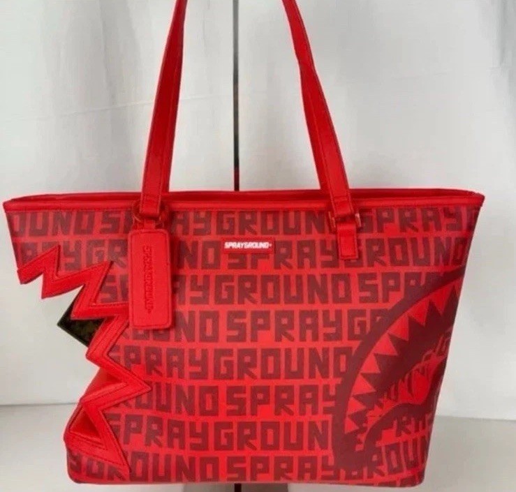 SUPER RARE LIMITED EDITION Sprayground Infrared Shark Bite Tote NWT