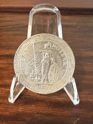 1902年イギリス貿易銀元 銀貨26.55g Sold】【Top Pop】1902年 イギリス
