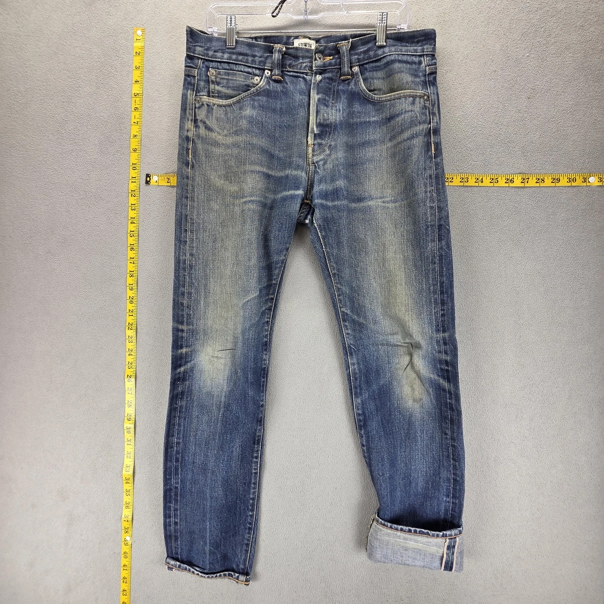 archive Edwin BAGGY fade wide denim 赤耳 edwin fadedamage denim