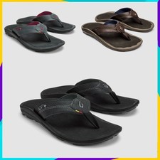 OLUKAI Kipi Men's Beach Sandals, Water Resistant Flip Flops, Quick Dry Material