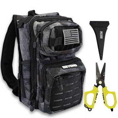 Beyond Braid Black Oynx Tackle Backpack and 6.5'' Black Pro Fishing Shears