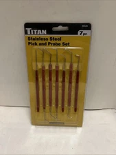 Titan 85525 7-Piece Precision Probe and Pick Set Stainless Steel