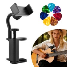 Guitar Phone Holder Adjustable 360 Rotatable Guitar Mount for