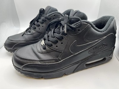 Nike Air Max 90 Leather Triple Black, Men s Size 8.5 M-90. 302519-001. Excellent