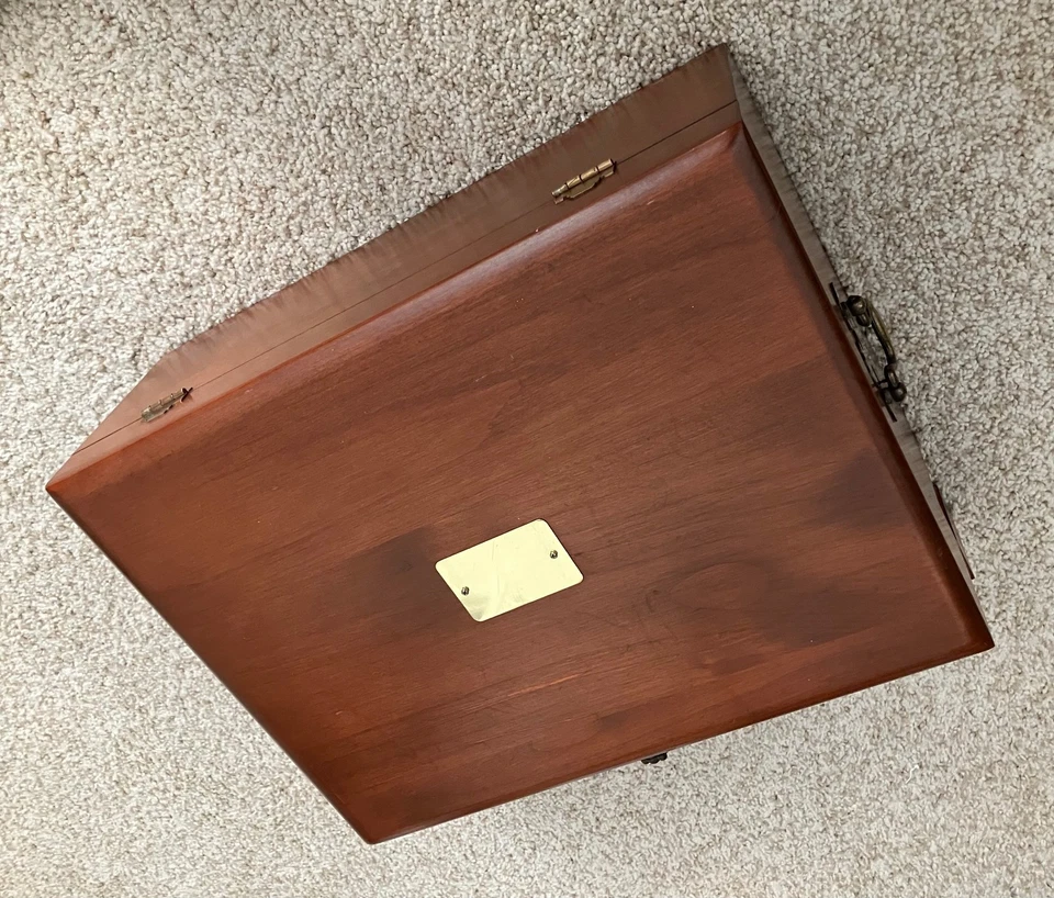 Reed & Barton Anti-Tarnish Wood Silverware Flatware Eureka Storage Chest BEAUTY - Image 4 of 4