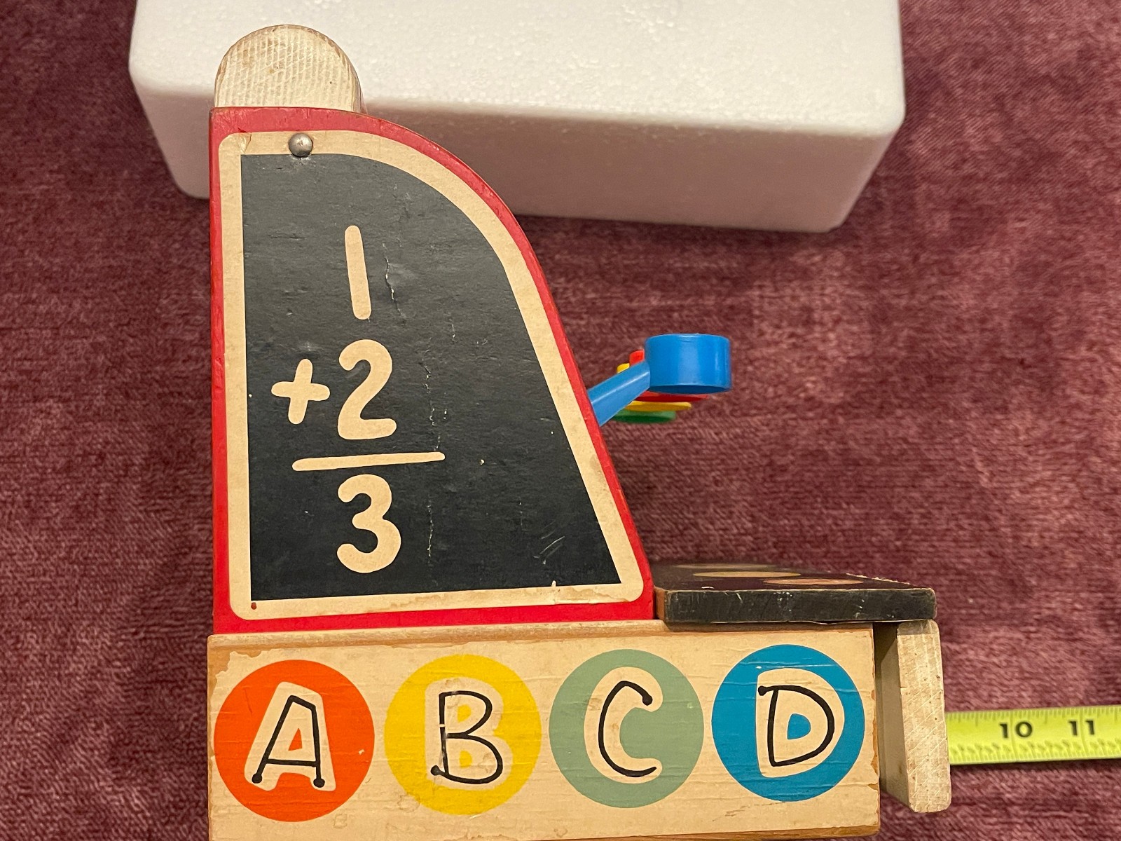 как выглядит Fisher Price 1960 s Wooden 972 Toy Cash Register WORKS фото