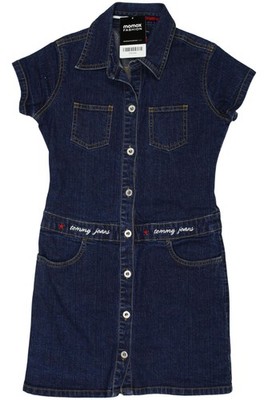 Tommy Hilfiger Kleid Mädchen Mädchenklied Dress Gr. EU 134 (US 10) B... #mr3arhv