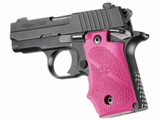 Hogue 38007 Sig Sauer P238 Rubber Grip w/Finger Grooves - Pink