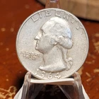 1964  Washington Quarter 90% Silver 25c US Coin