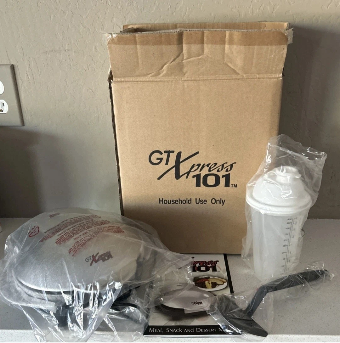 GT Xpress 101 Kitchen Countertop Appliance Grill, Sandwich, & Omelet Maker New!
