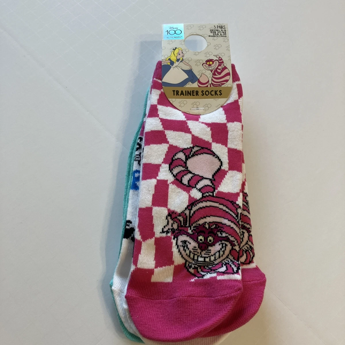 Primark Alicia en el País de las Maravillas Conjunto Calcetines EE. UU. 6-10 Cheshire Gato Ostras Disney Nuevo