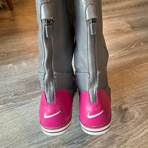 Nike hohe Leder Sneaker Stiefel grau rosa Damen 7 UK 4,5 EU 38 - Bild 6 von 11
