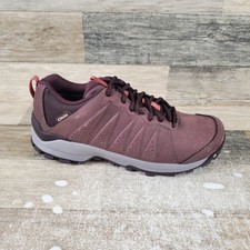 Oboz Sypes B-DRY Women Hiking Shoe Sz 8.5 Pepper Corn Lace Up Low Top Waterproof