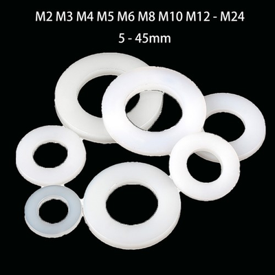 #ad #ad White Nylon Flat Form A Washers Plastic Washer M2 M3 M4 M5 M6 M8 M10 M12 M24 $7.49