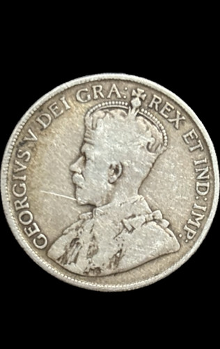 1917 Canada 50 Cents Half Dollar Silver Coin