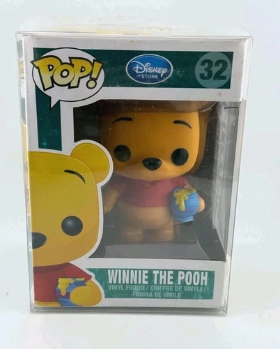 Funko Pop Disney Store Winnie the Pooh 32 Rare Retired Blue Logo READ INFO