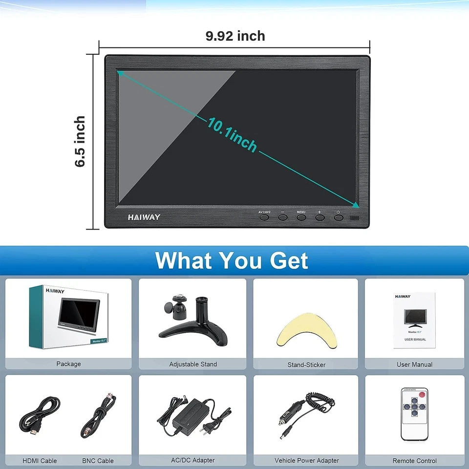 Compact 10.1" Small HDMI Monitor - Gaming CCTV Raspberry Pi - Image 4 of 4
