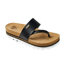 REEF Women's Cushion Sol Hi Black/Tan Size 9 NEW