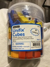 300 Unifix Cubes Snap Blocks Counting Math Manipulative 300 pc VTG