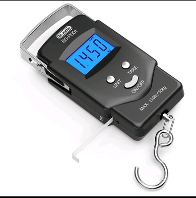 Dr.meter Kofferwaage digital mit Haken (PS01), 110 lb/50 kg Fischwaage,