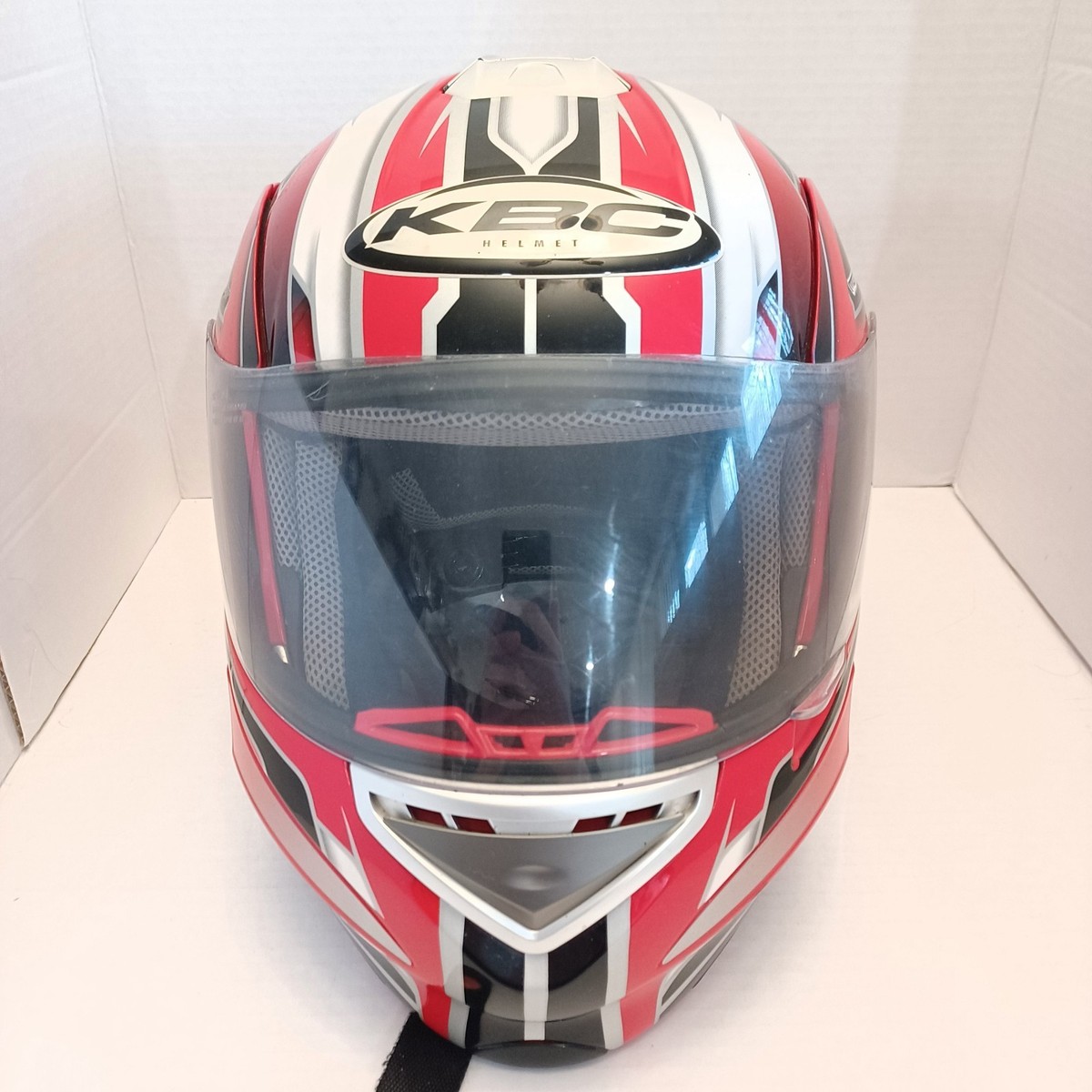 Full Face KBC Motorcycle Motocross Dirtbike Helmet KBC Red White 