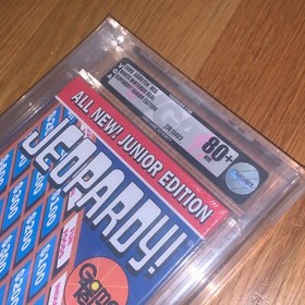 New NES Jeopardy Jr Junior 1989 Factory Sealed VGA 80+ Silver H-Seam Graded Game