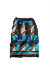 Patchwork Skirt Vintage 70s Handmade Mixed Textile Geometric Pattern