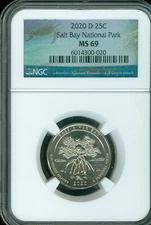 2020-D 25C Salt River Bay NP NGC MS69