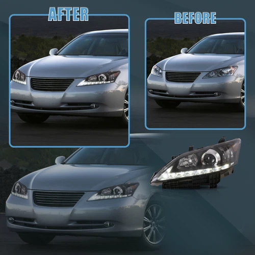 VLAND Headlights For 2010 2011 2012 Lexus ES350 Xenon AFS Front Lamps Left+Right - Picture 7 of 8