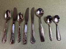Children's Size Vintage Stainless Steel Flatware Lot 8 pcs