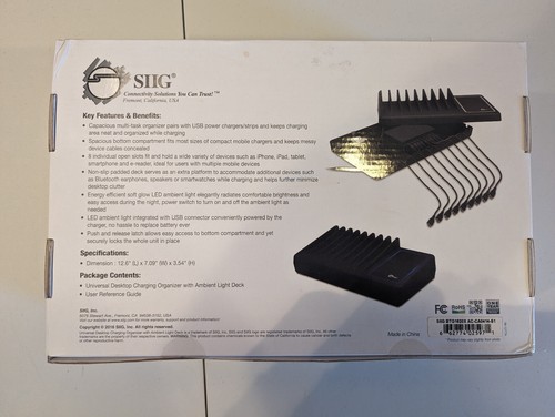 SIIG Universal Charging Organizer with Ambient Light Deck NEW - Picture 2 of 7