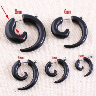 Fake Spiral Ear Tapers Snail Piercings Expanders Plug Piercing Girl Body Jewelry